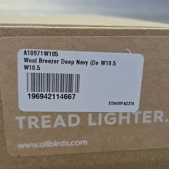 Allbirds Wool Tree Breezer Women's Ballet Flats NEW size 10.5 in Navy Blue - Picture 12 of 12